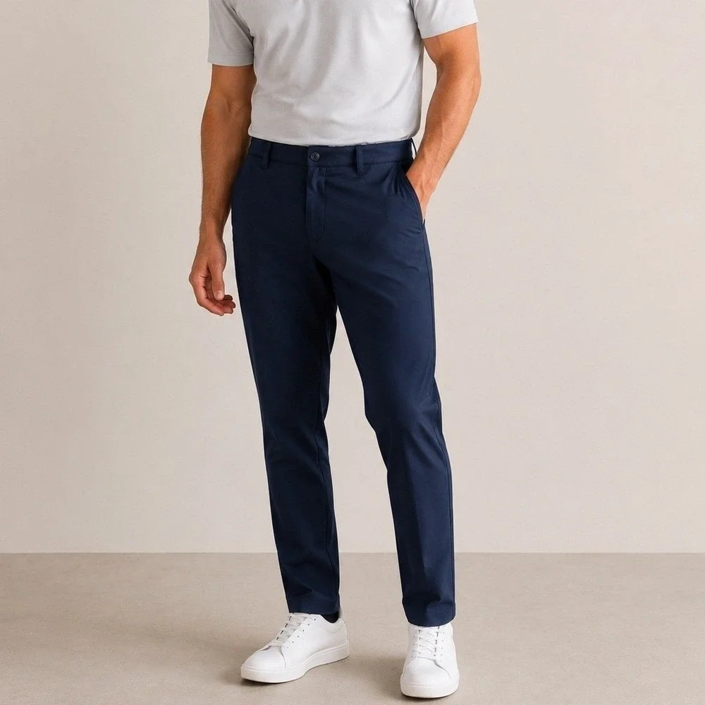 Quince ProTech Golf Pants Wavecrest Performance UPF50 Travel Navy 33x32 NWOT